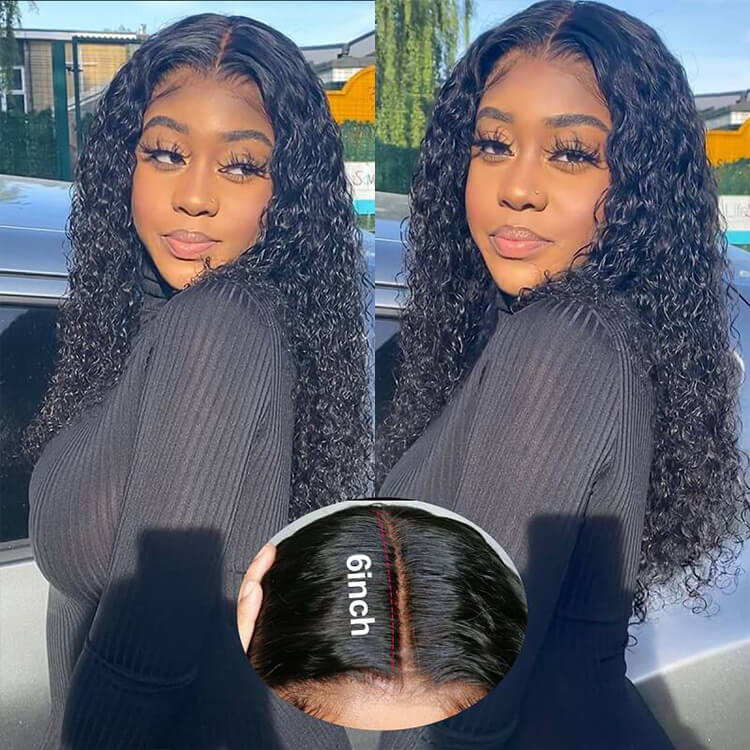 Curly Transparent 13x6 Lace Frontal Wigs Morichy Virgin Hair Skin Melt Lace Front Wig
