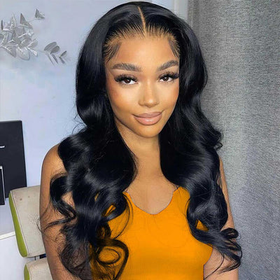 Morichy Transparent Body Wave 4x4 Closure Wigs Pre Plucked Malaysian Human Hair Wig