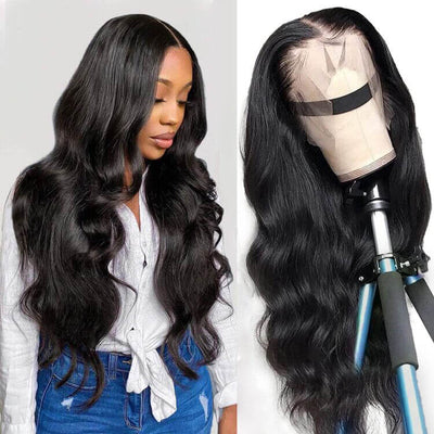Morichy 13x4 Body Wave Transparent Lace Frontal  Wig Pre Plucked Malaysian Human Hair