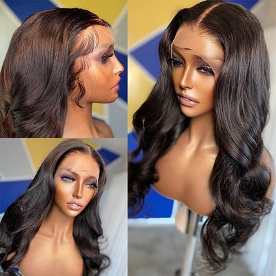 Morichy 13x4 Transparent Body Wave Lace Frontal Wigs 30inch Peruvian Human Hair Wig