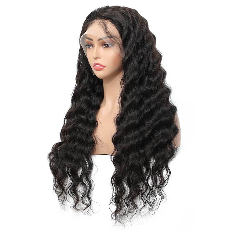 Morichy 13x4 Transparent Lace Front Wigs Loose Deep Wave Brazilian Human Hair Wig