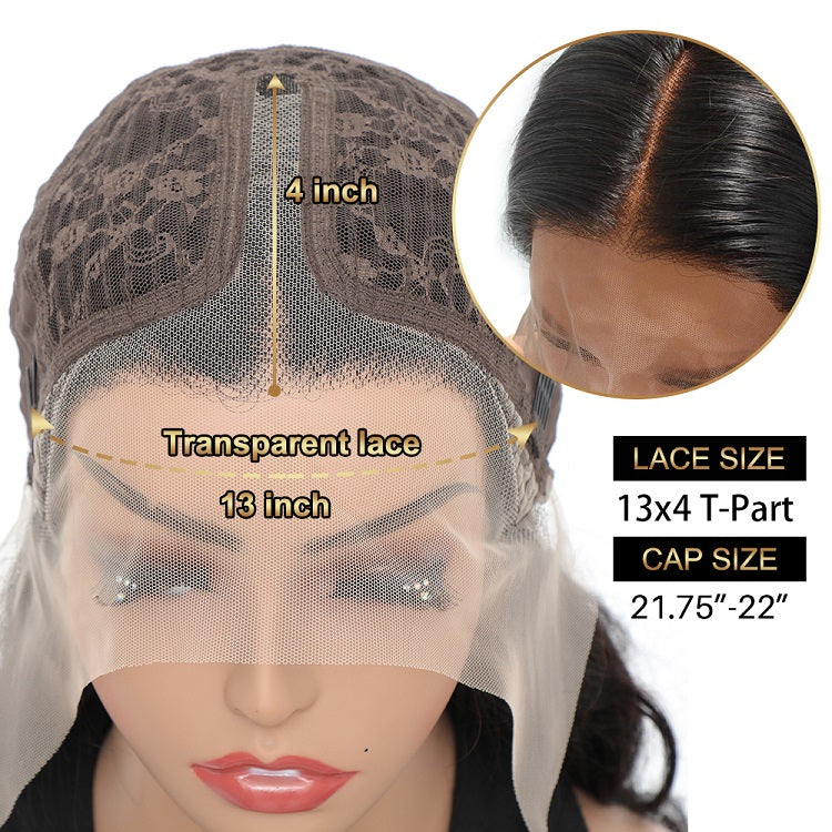 Morichy 13x4x1 T-part Lace Front Wigs Deep Wave Lace Wigs 100% Virgin Human Hair Wigs