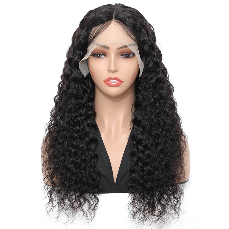 Water Wave Virgin Hair 13x4x1 Middle part Lace Frontal Wig Human Hair - Morichy