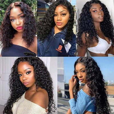 Water Wave Virgin Hair 13x4x1 Middle part Lace Frontal Wig Human Hair - Morichy