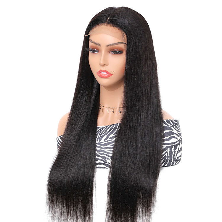 Morichy 4x4 Straight transparent lace closure wigs pre pucked Indian human hair