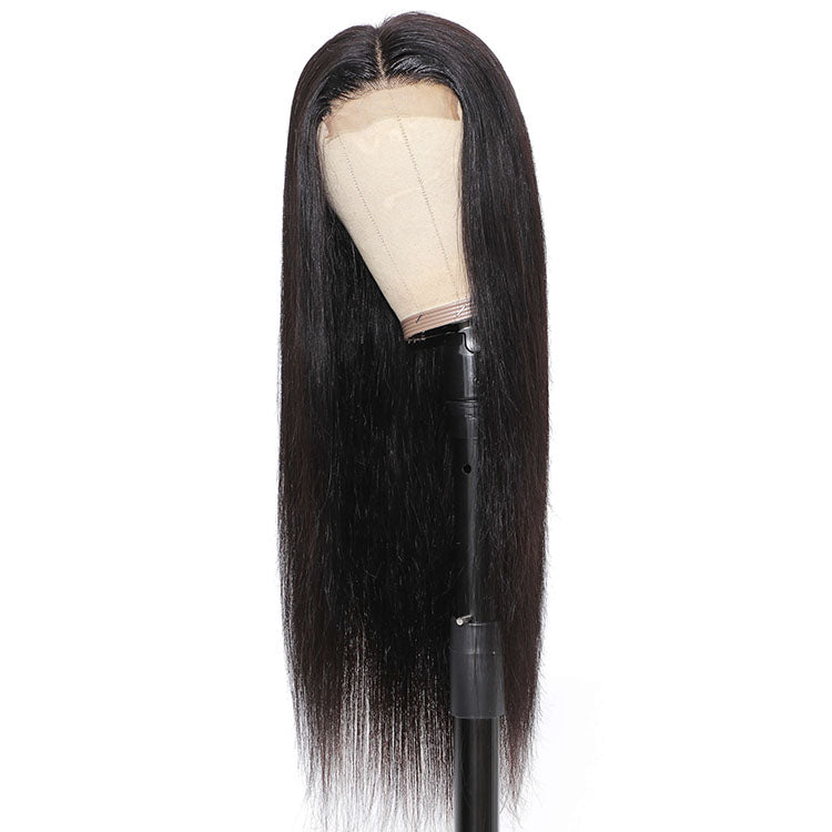 Morichy 4x4 transparent closure wig Brazilian Straight human hair