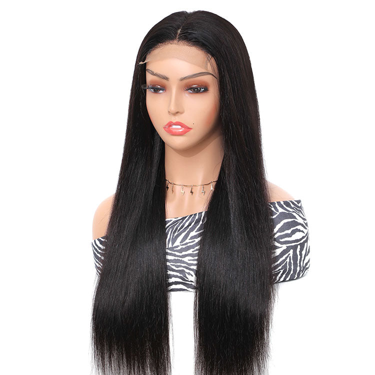 Morichy 4x4 transparent closure wig Brazilian Straight human hair
