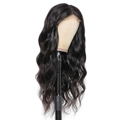 Morichy 4x4 transparent closure wigs pre plucked Malaysian Body Wave human hair
