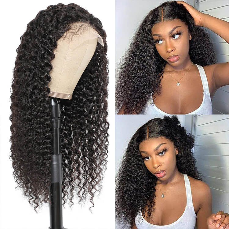 Morichy 4x4  Transparent Lace Closure Human Hair Wigs with baby hair