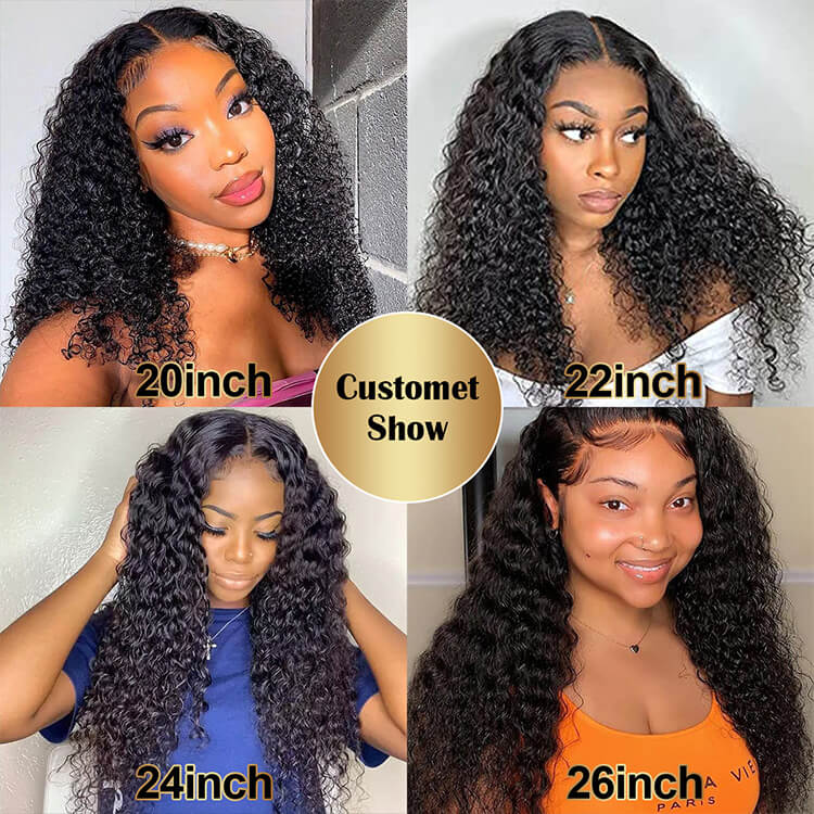 Morichy 4x4 Transparent Lace Closure Human Hair Wigs Pre Plucked Indian Curly Lace Wig