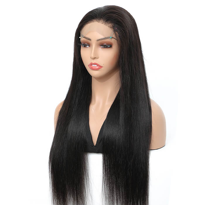 Morichy 5x5 Straight Transparent Lace Closure Wigs Brazilian Human Hair 18-30in
