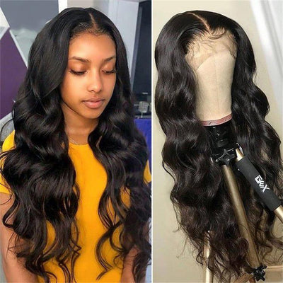 Morichy Body Wave 13x4 transparent lace frontal Peruvian human hair wigs