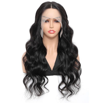 Morichy Body Wave T Part Transparent Lace Front Wig, 13x4x1 Human Hair Frontal Wigs