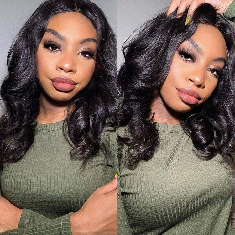 Morichy Body Wave 13x6 Transparent Lace Frontal Human Hair Wigs 100% Pre Plucked Human Hair