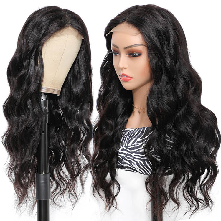 Morichy Body Wave 4x4 Transparent Lace Closure Wig Pre Plucked Brazilian Human Hair Wigs