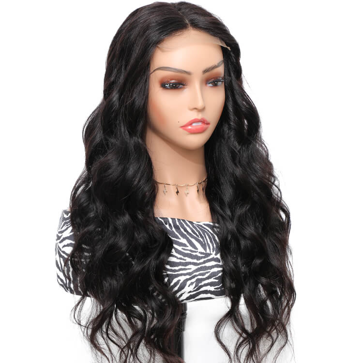 Morichy Body Wave 4x4 Transparent Lace Closure Wig Pre Plucked Brazilian Human Hair Wigs