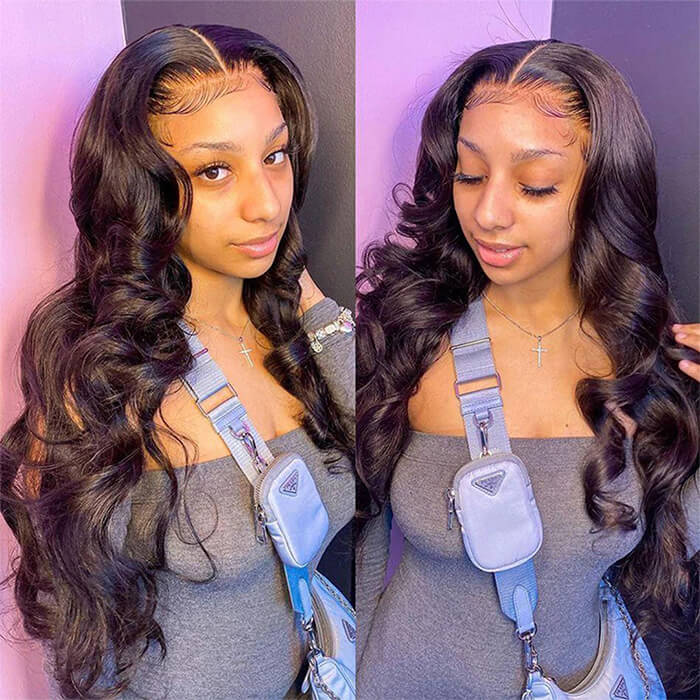 Morichy Body Wave 5x5 Transparent Lace Closure Wig Pre-Plucked Indian Human Hair Wigs