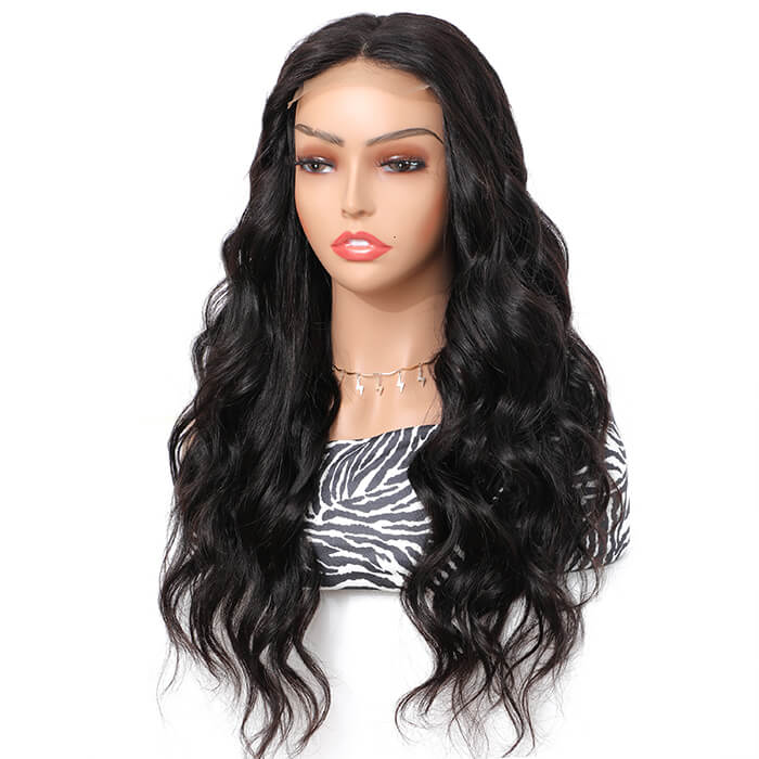 Morichy Body Wave 5x5 Transparent Lace Closure Wigs Malaysian Human Hair Wigs