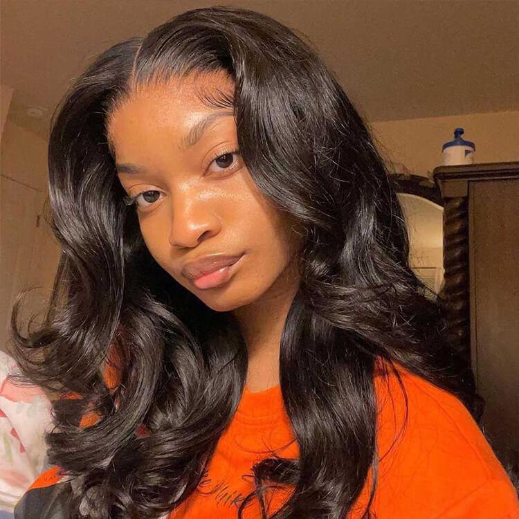 Morichy Body Wave Transparent 4x4 Lace Closure Wig Pre Plucked Indian Human Hair
