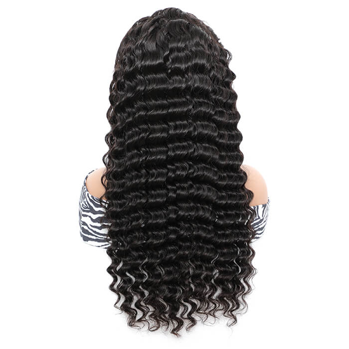 Morichy Deep Wave Human Hair 5x5 Transparent HD Lace Closure Wigs