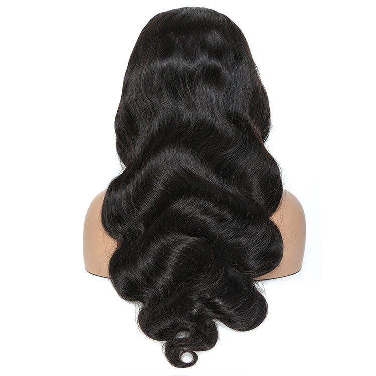 Morichy 13x4 Body Wave transparent lace frontal wig pre plucked Malaysian human hair