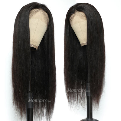 Morichy Straight Hair 13x4 T Part Frontal Human Hair Wigs