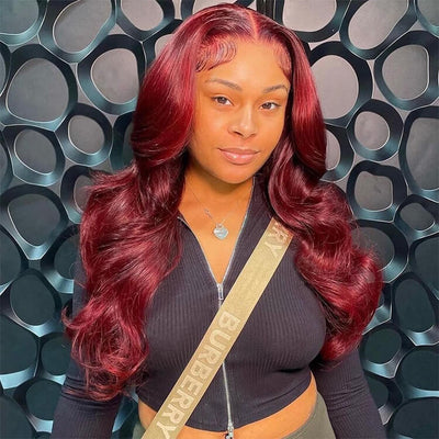 Morichy Hair Spicy Red 13x4 Lace Frontal Wig Body Wave Human Hair