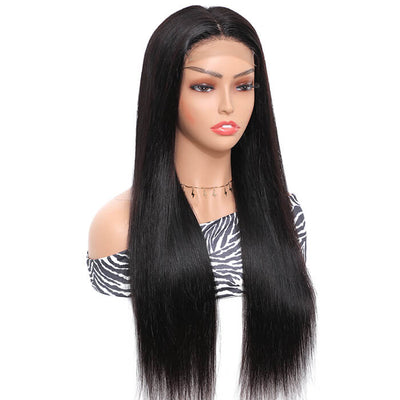 Morichy Indian Straight Human Hair Transparent 5x5 Lace Closure Wig