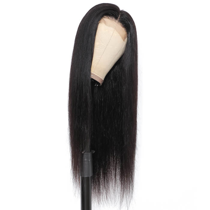 Morichy Indian Straight Human Hair Transparent 5x5 Lace Closure Wig