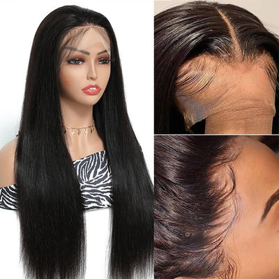 Morichy Straight 13x4 HD Transparent Frontal Wigs Real Human Hair Wig