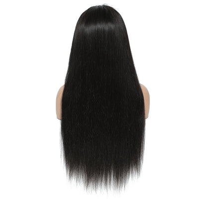 Morichy Straight 13x4 transparent front wigs pre plucked Peruvian human hair wig