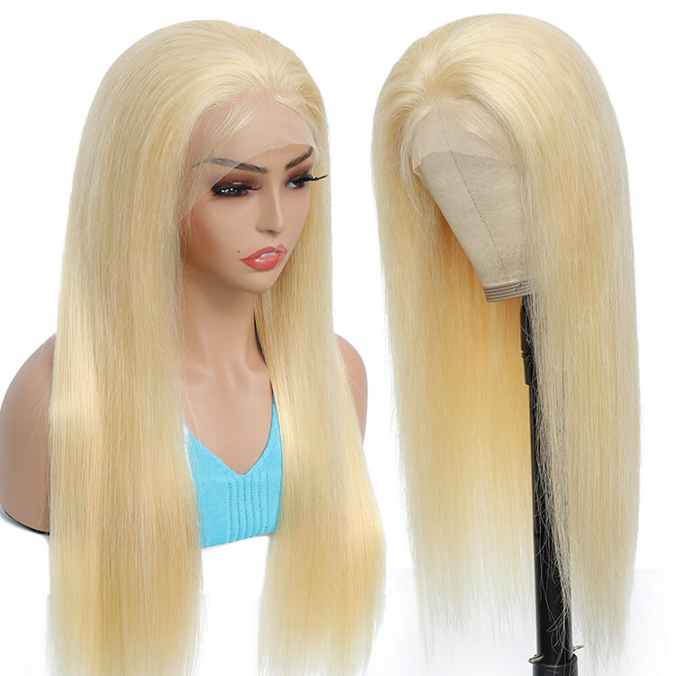 Morichy Straight Human Hair 613 Blonde 13x4 Lace Frontal Wigs