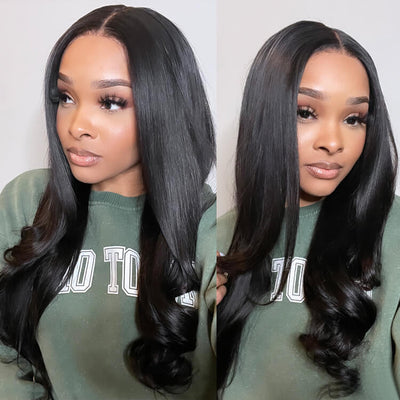 Morichy Straight and Body Wave Transparent 4x4 Lace Closure Human Hair Wigs