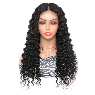 Morichy 13x4x1 T-part Lace Front Wigs Deep Wave Lace Wigs 100% Human Hair Wigs