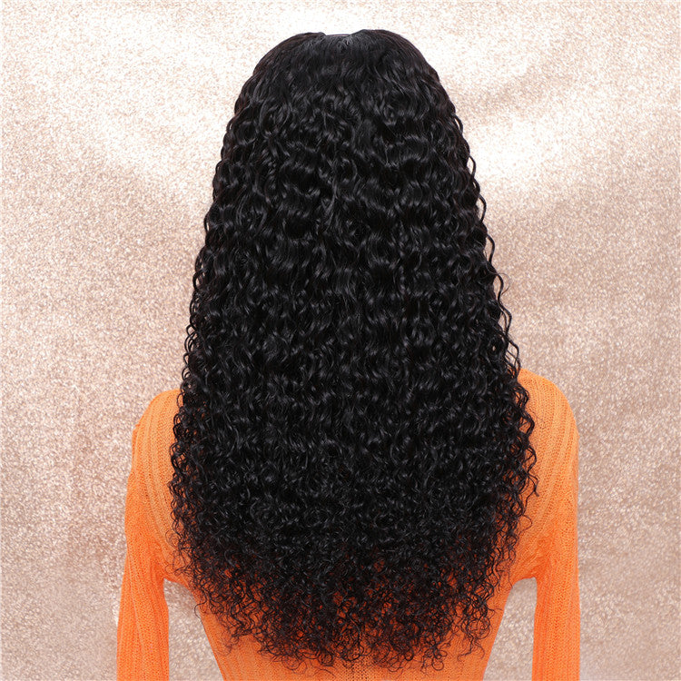 Morichy U Part Middle Part Curly Wig Human Hair Hair Glueless Natural Color Wigs