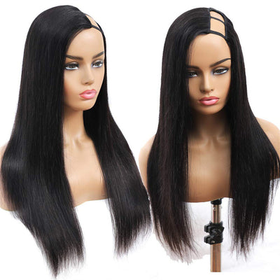 Morichy U Part Side Part Straight Wig for Black Women Human Hair Natural Wigs