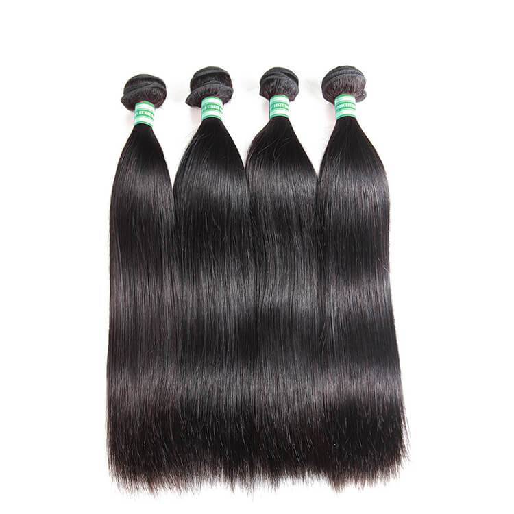 Morichy Hair 4 Bundles With 13x4 Lace Frontal Straight Remy Virgin Human Hair