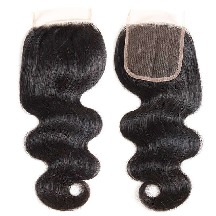 Morichy 3 Bundles with 4x4 Lace Closure Body Wave Remy Virgin Human Hair