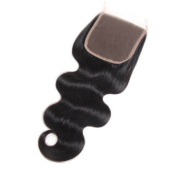Morichy 1 Piece Invisible Body Wave Virgin Hair Transparent 4x4 Lace Closure Only