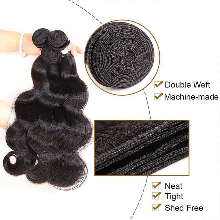 3 Bundles Body Wave Virgin Human Hair Weaves Morichy Hair Products