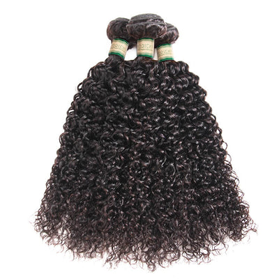 Morichy Curly Virgin Hair 3 Bundles With 4x4 Lace Closure Brazilian Human Hair