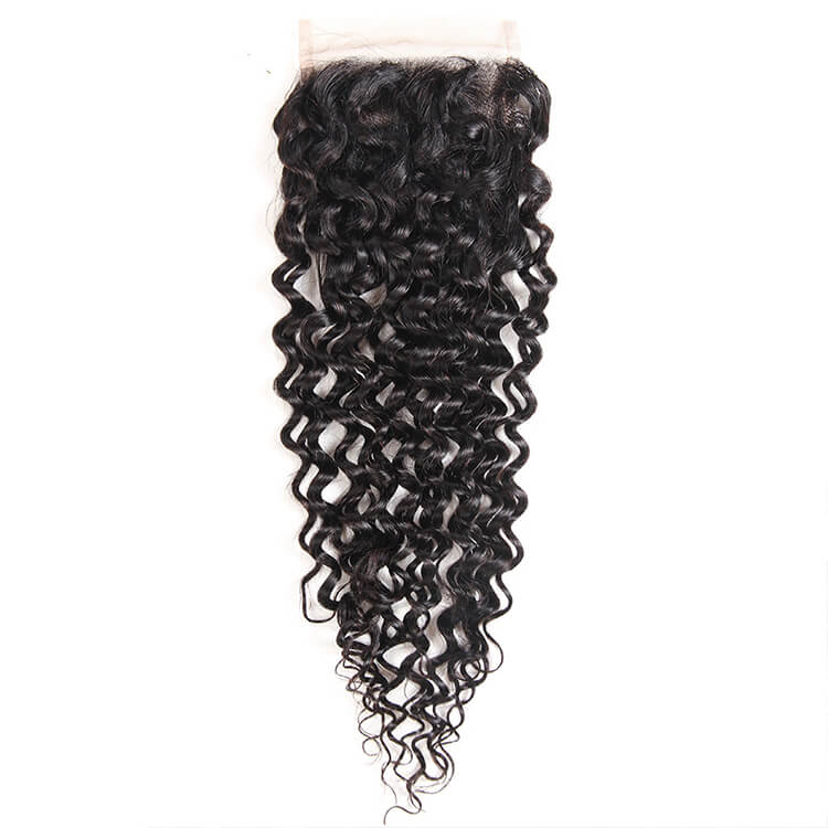 Morichy Curly Human Hair Invisible Transparent 4x4 Lace Closure With Baby Hair 1 Piece