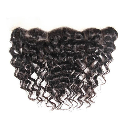 Morichy Deep Wave Human Virgin Hair 4 Bundles With 13x4 Transparent Lace Frontal
