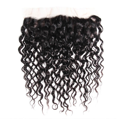 Water Wave Hair Transparent 13x4 Frontal 1 Piece Ear to Ear Lace Frontal Wet n Wavy Morichy Hair