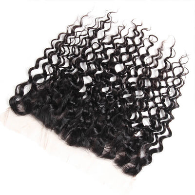 Water Wave Hair Transparent 13x4 Frontal 1 Piece Ear to Ear Lace Frontal Wet n Wavy Morichy Hair