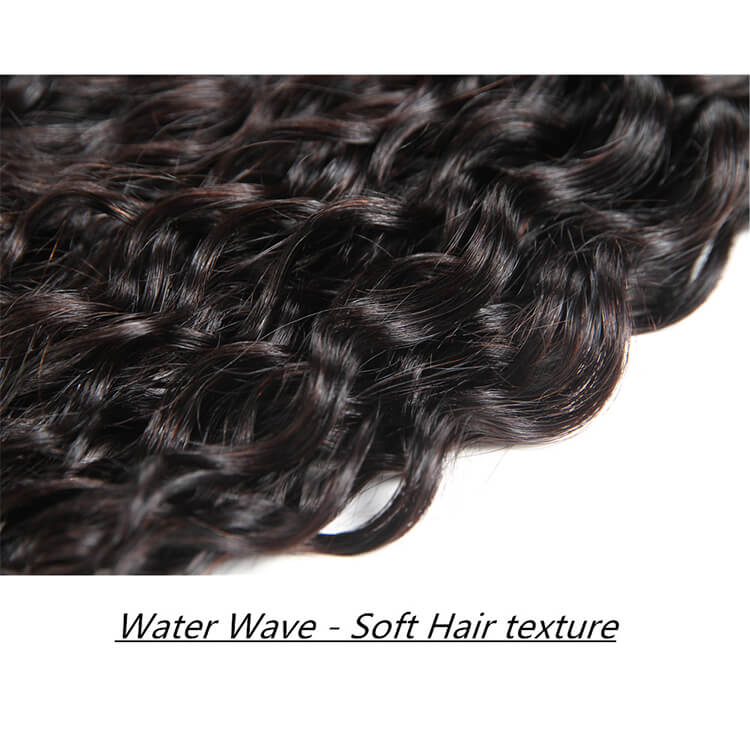9A Morichy Water Wave Virgin Human Hair 4 Bundles with 4x4 Lace Closure