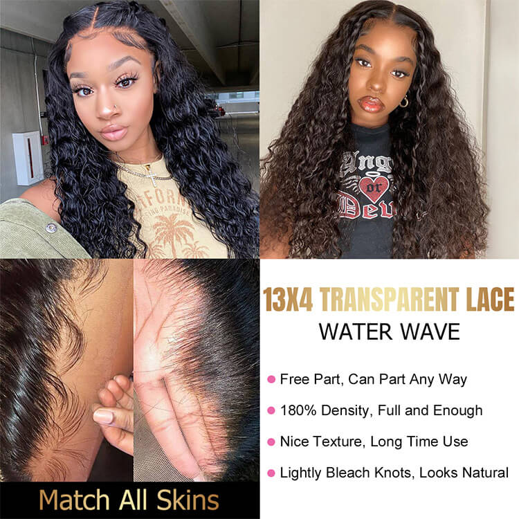 Morichy 13x4 Water Wave Lace Front Wigs wet n wavy Human Hair Wig