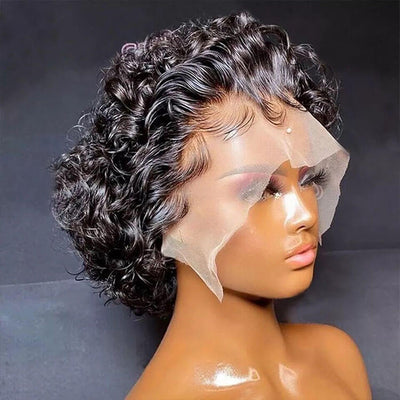 Morichy Short Curly Pixie Cut Wigs 13x2 Lace Front Human Hair Wigs